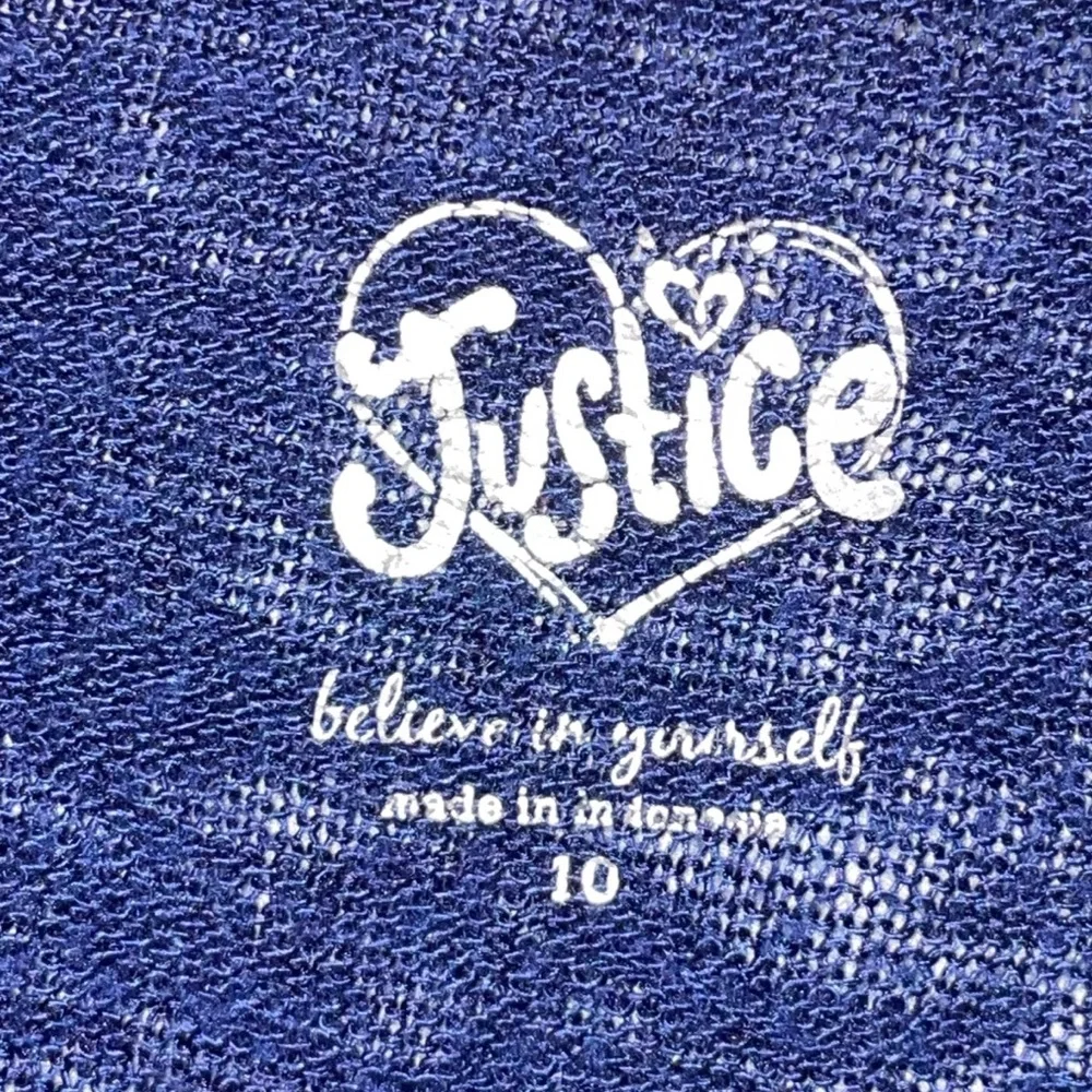 JUSTICE Girl's Blue Short Sleeve Top Size 10
